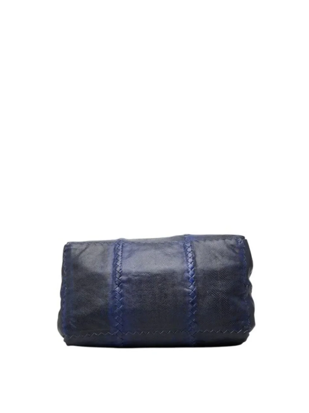 Bottega Veneta Intrecciato Tote Shoulder Bag Blue Watersnake Alpaca